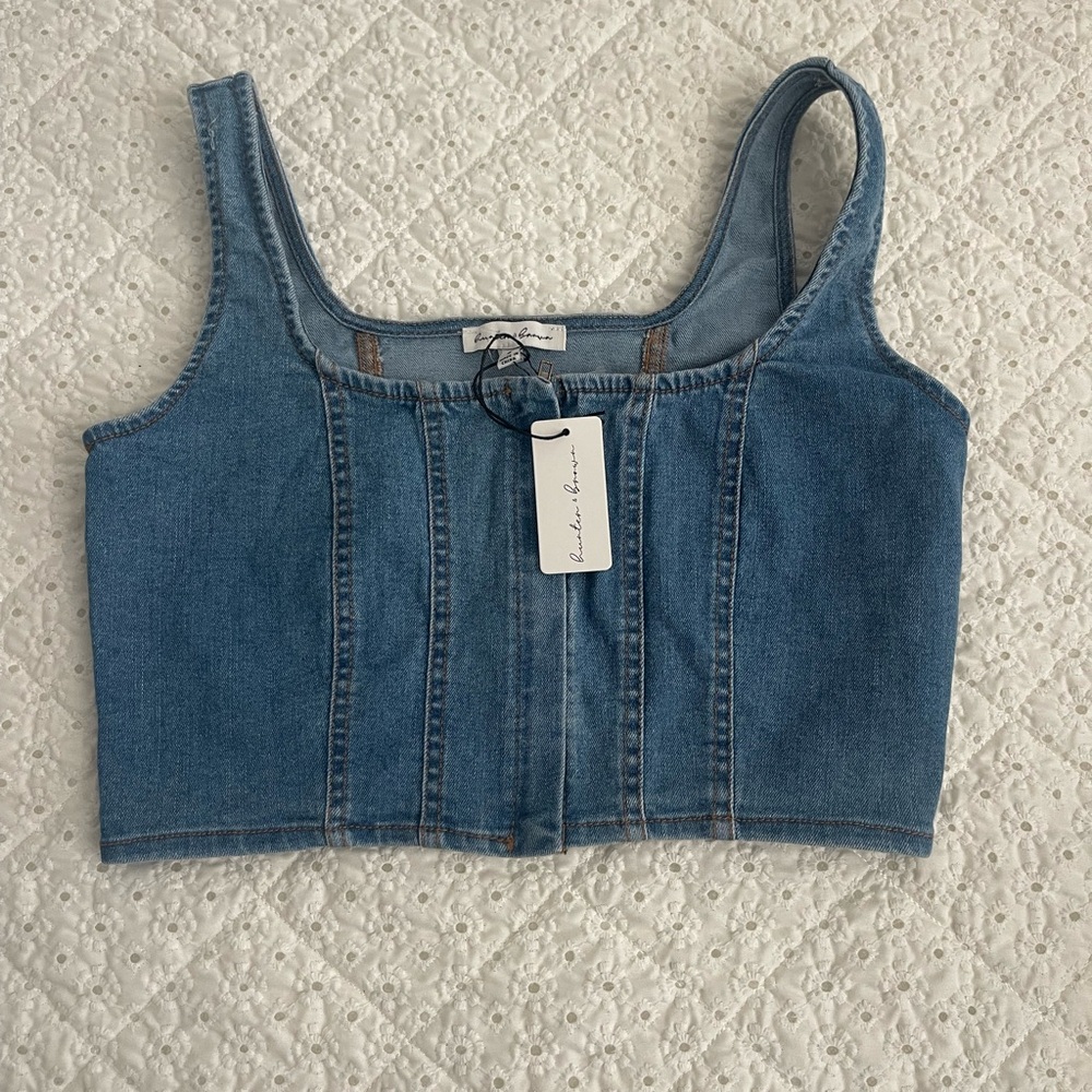 Jean crop top